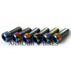 Profile Madera Titanium stem bolts 5/16x18tpi BMX oil slick 6pcs