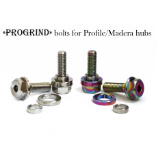 ProGrind 3/8x16tpi Titanium profile hub bolts Oil Slick Silver