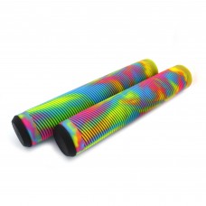oil slick bmx grips