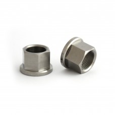 Titanium Hub Axle Nuts 14mm Silver