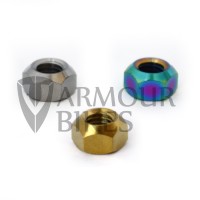 Seat post nuts oil slick silver gold